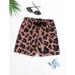 Toddler Boys Leopard Print Drawstring Waist Swim Shorts S221905X Multicolor 6Y(46IN)