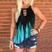 Womens Tops Sleeveless Halter Racerback Summer Trendy Hollow Out T-Shirts Cami Tank Tops Vintage Printed Beach Blouses