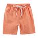 DTBPRQ Toddler Baby Boys Girls Shorts Solid Cotton Linen Summer Sport Jogger Active Shorts Kids Casual Pants with Drawstring 2-7