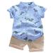 Baby Tops+Pants Dinosaur T-shirt Outfits Toddler Cartoon Set Kids Boys Boys Outfits&Set Size S-XL