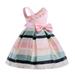 Herrnalise 3-9T Girls Kids Off Shoulder Striped FloralRuffles Flower Dress Ball Gown Party Formal Dresses