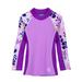 Tuga Girls Shoreline L/S Rash Guard (UPF 50+) Verbena 4/5 yrs