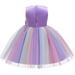 Scyoekwg Toddler Kids Girls Dresses Clearance Toddler Baby Girl Fashion Short Sleeved Bow Princess Dress Girls Skirt Party for mal Dress Mesh Lace Dress Purple 4-5 Years