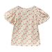 ZHAGHMIN Striped Short T-Shirt Kids Kids Children Toddler Baby Girls Short Bubble Sleeve Floral T Shirt Blouse Tops Outfits Clothes Girls Winter Clothes Size 10 12 Organic Cotton Girls Clothes Rank