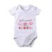 ZCFZJW Infant Boys Girls Mother s Day Rompers One Piece Toddler Baby Short Sleeve Cartoon Letter Prints Jumpsuit Onesie Newborn Bodysuits Clothes Set #01-White 3-6Months