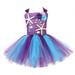 ZHAGHMIN Girl S Dress Toddler Girls Dress Summer Fashion Dress Princess Dress Casual Dress Tutu Mesh Dress Outwear Blue Size 5 Girls Clothes Youth Dresses Size 16 Girls Fashion Size 7 5 Year Old Gir