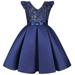 Scyoekwg Toddler Girls Dresses Clearance Children s Sequin Dress Skirt Flying Sleeve Girl Dress Festival Party Princess Dress Navy 2-3 Years