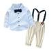 Bowtie Gentleman 2PCS Tops Toddler Set Suspender Baby Pants T-Shirt Boys Kids Boys Outfits&Set Size 0 Months-5 Years