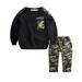 Letter Pants Camouflage Baby Kids Set Tracksuit Tops 2PCS Outfits Boys Teen Boys Outfits&Set Size 1 Years-11 Years