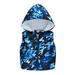 Kids Camouflage Sleeveless Boys Warm Toddler Windproof Coat Baby Hooded Girls Boys Outfits&Set Size 2 Years-8 Years