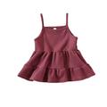 ZHAGHMIN Girls Clothes Kids Toddler Baby Girls Spring Summer Cotton Solid Sleeveless Vest Clothing Little Girls Clothes Size 2T Cute Tops for Girls 10-12 Top Underwear Girl 4T Undershirt Girls Solid