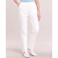 Blair Women's DenimEase Full-Elastic Classic Pull-On Jeans - White - 18P - Petite