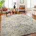 Amzie 7'10" Round Modern Light Gray/Cloud Gray/Dark Gray/Smoke/Nutmeg Area Rug - Hauteloom