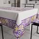 PETTI Artigiani Italiani - Schmutzabweisende Tischdecke, rechteckig, geometrisches Design, Vietri Viola X24-Sitzer (140 x 450 cm), 100% Made in Italy