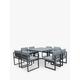 Menos by KETTLER Versa 8-Seat Garden Dining Table & Chairs Set, Grey