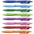 Uni-ball Jetstream Extra Fine Point Retractable Roller Ball Pens -rubber Grip Type -0.5mm-8 Color Ink-8 Pens value Set (Blue Ligit Blue Green Lime Green Orange Pink Red Purple)