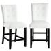 White PU High Back Dining Chairs Set of 2