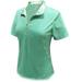 Monterey Club Women s Daisy Stamp Contrast Sleeveless Zip Golf Polo Shirt #2359