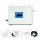 Mkyiongou 900/1800/2100MHz Tri-band Phone Signal Booster Amplifier Repeater w/ Antenna Kit