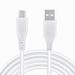 FITE ON 5ft White Micro USB Cable Replacement for Motorola Atrix 2 ATRIX 4G ATRIX HD Cell Phone