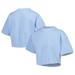 Men's Lusso Light Blue Golden State Warriors Nola Faded Tonal Cropped T-Shirt
