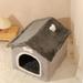 Portable Dog Bed House Winter Warm Nest Kitten House Basket Dog Sleeping Bed Winter Warm Comfort Cushion Pet Bed for Cats Small Dogs XL