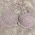 Victoria's Secret Intimates & Sleepwear | Dream Angels By Victoria Secret Bra 34c Light Pink W Silver Glitter | Color: Pink | Size: 34c
