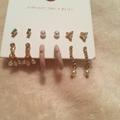 American Eagle Outfitters Jewelry | American Eagle Set Of 6 Pairs Of Earrings! New! | Color: Gold/White | Size: Os