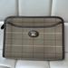 Burberry Bags | Burberrys Of London Green Plaid Pochette Clutch Purse Cosmetic Case | Color: Brown/Green | Size: Os