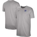 Men's Nike Heather Gray Duke Blue Devils Sideline Coaches Performance Top