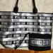 Victoria's Secret Bags | (1278) 2 Pieces! Victoria's Secret Black & Silver Sequin Tote And Pouch | Color: Black/Silver | Size: See Description