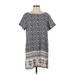 Misslook Casual Dress - Shift: Blue Fair Isle Dresses - Women's Size Small