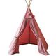 MINICAMP Original Teepee Tent for Kids, Handmade Natural Canvas, Tulle, & Wooden Playhouse Tent for Children & Toddlers, Princess Sleepover Play Tent for Girls, Extra-Stable Child Tipi Tent (Pink)