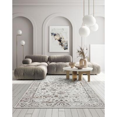 Teppich MERINOS "Creation 50112", beige (creme), B:160cm H:10mm L:230cm, Polyester, Teppiche, elegant, glänzend, Kurzflor, pflegeleicht, Wohnzimmer Image