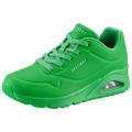 Sneaker SKECHERS "Street Uno - Stand on Air", Damen, Gr. 36, grün (dunkelgrün), Lederimitat, sportlich, Schuhe, Freizeitschuh, Halbschuh, Schnürschuh mit Memory Foam