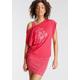 Jerseykleid KANGAROOS Gr. 48/50 (XL), N-Gr, rot (rot, orange) Damen Kleider Strandkleider im Set mit oversize Shirt zum Knoten Bestseller