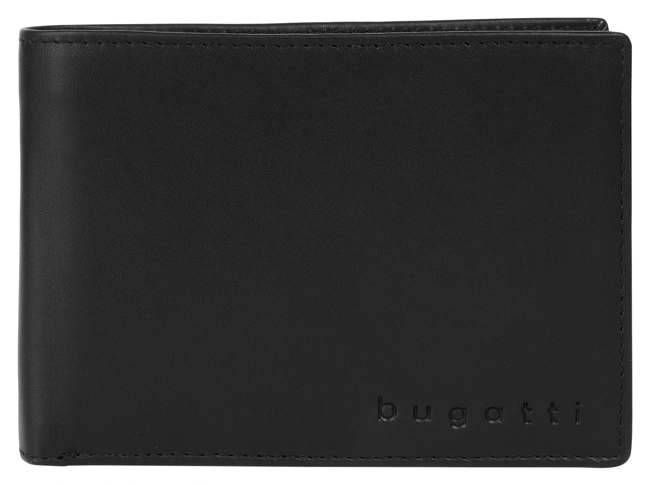 Geldbörse BUGATTI "SUPER SLIM RFID", schwarz, Leder, unifarben, Kleinlederwaren, echt Leder Image