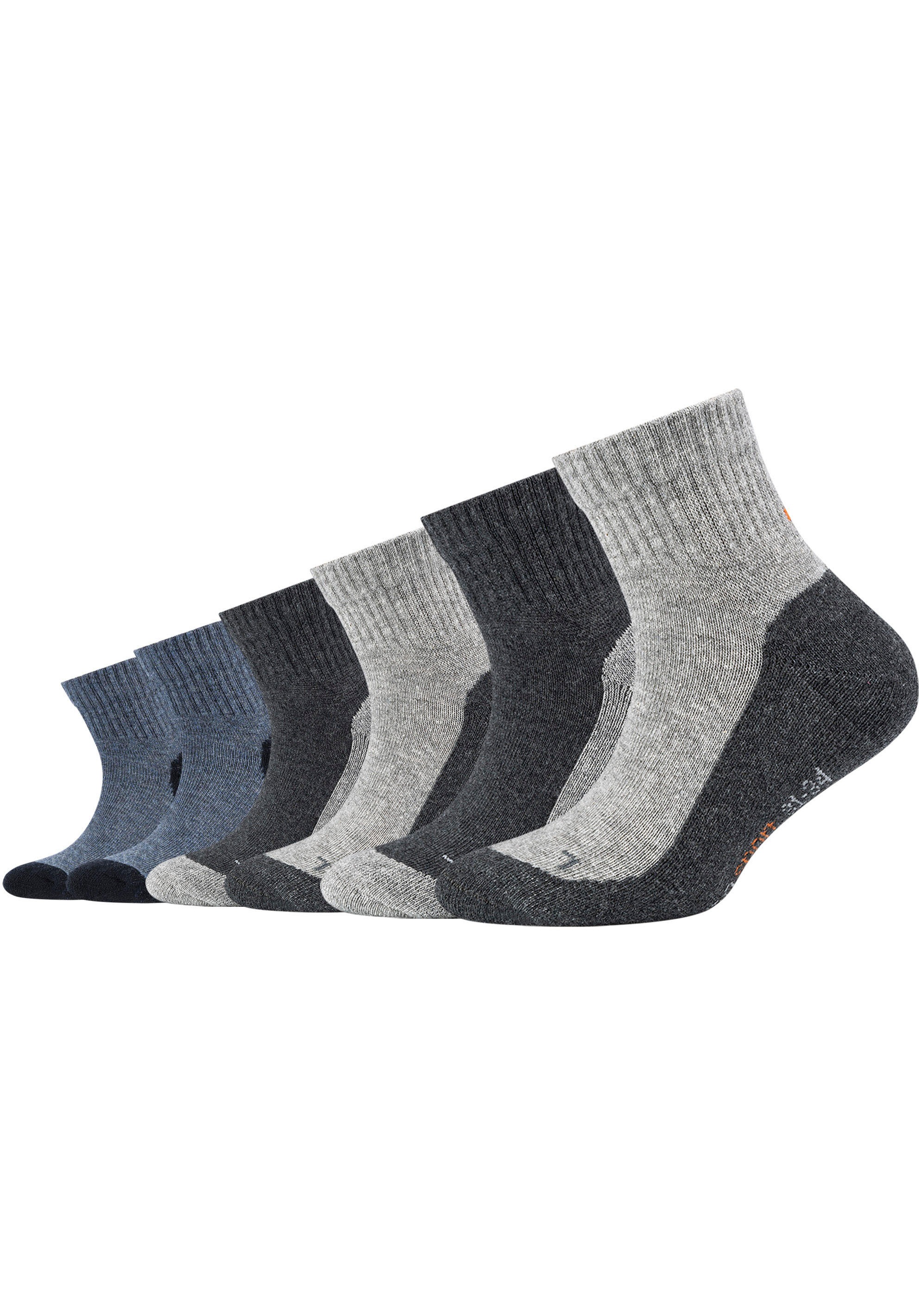 Funktionssocken CAMANO "function", Kinder, Gr. 31-34, grau (dunkelgrau, meliert), Materialmix, mehrfarbig, melange, meliert, Socken, mit feuchtigkeitsregulierenden Funktionsfasern Image