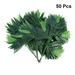 Etereauty 50pcs Artificial Green Bamboo Leaves Fake Green Plants Greenery Leaves for Home Hotel Office Decoration