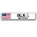 HIALEAH FL UNITED STATES Street Sign American flag city country gift