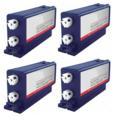 999inks Compatible Quad Pack Pitney Bowes 620-1SB Blue Inkjet Printer Cartridges (4 Pack)