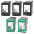 Compatible Multipack HP PhotoSmart 2573 All-in-One Printer Ink Cartridges (5 Pack) -C9364EE