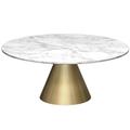 Oscar Round Coffee Table - Gillmore Space, White Marble - Small