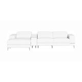 Bergamo Power Motion Left Sectional Sofa White