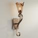 Franklin Iron Amber Scroll 23 1/2" High Glass and Bronze Wall Sconce