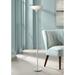 Metropolis White and Chrome Torchiere Modern Floor Lamp