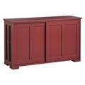 Winston Porter Cari 42" Wide Server Wood in Red | 25 H x 42 W x 13 D in | Wayfair B371D9354F17405B9AB26A908037FA27