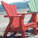 Uwharrie Chair Wave Wood Adirondack Chair in White/Blue | Wayfair 7011-027 wash-right-side