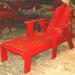 Uwharrie Outdoor Chair Bridgehampton Chaise Lounge Wood/Solid Wood in Green | Wayfair 2081-022 distressed-Adjustable