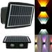 Eummy 4 LED Solar Wall Light Glow Up and Down IP65 Waterproof Solar Fence Lights 2 Lighting Modes RGB Solar Landscape Light Auto Shut-off for Garden